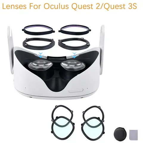 For Oculus Quest 2 Quest 3S Myopia Lens Magnetic Eyeglass Anti Blue Light Glasses Disassemble Protection VR Prescription Lenses