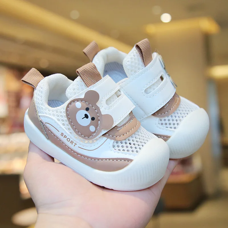 Baby Soft-soled Shoes 1-2 Years Old Mesh Walking Shoes Female Baby Hollow Net Spring and Fall Breathable Board Shoes