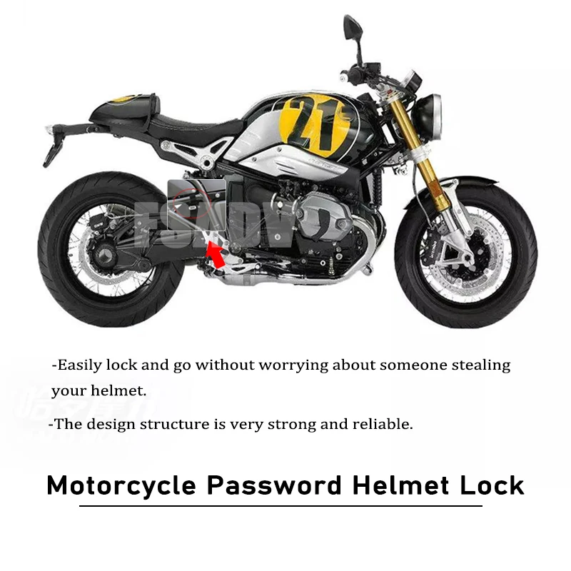 R Nine T left&right Helmet Lock Password Mount Hook Side Security Fits For BMW Rnine T/R Nine t R9T/R NineT Scrambler 2014-2020