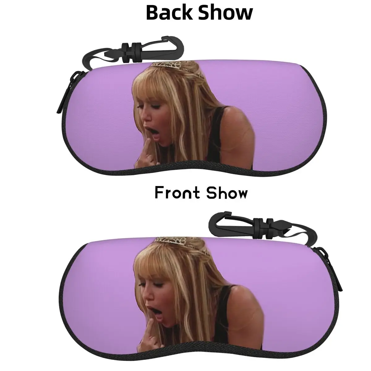 

Funny Hannah Montana Stick Shell Glasses Case Protective Sunglasses Box Women Men Soft Eyeglasses Bag Pouch