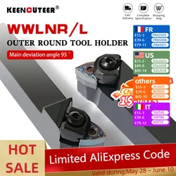 1pc WWLNR2020 WWLNR2525 WWLNR3232 Externe Drehen Werkzeug Halter schneidewerkzeug WNMG hartmetall Einsätze drehstahl WWLNR drehstahl werkzeug drehmaschine zubehör drehmaschine werkzeug sets