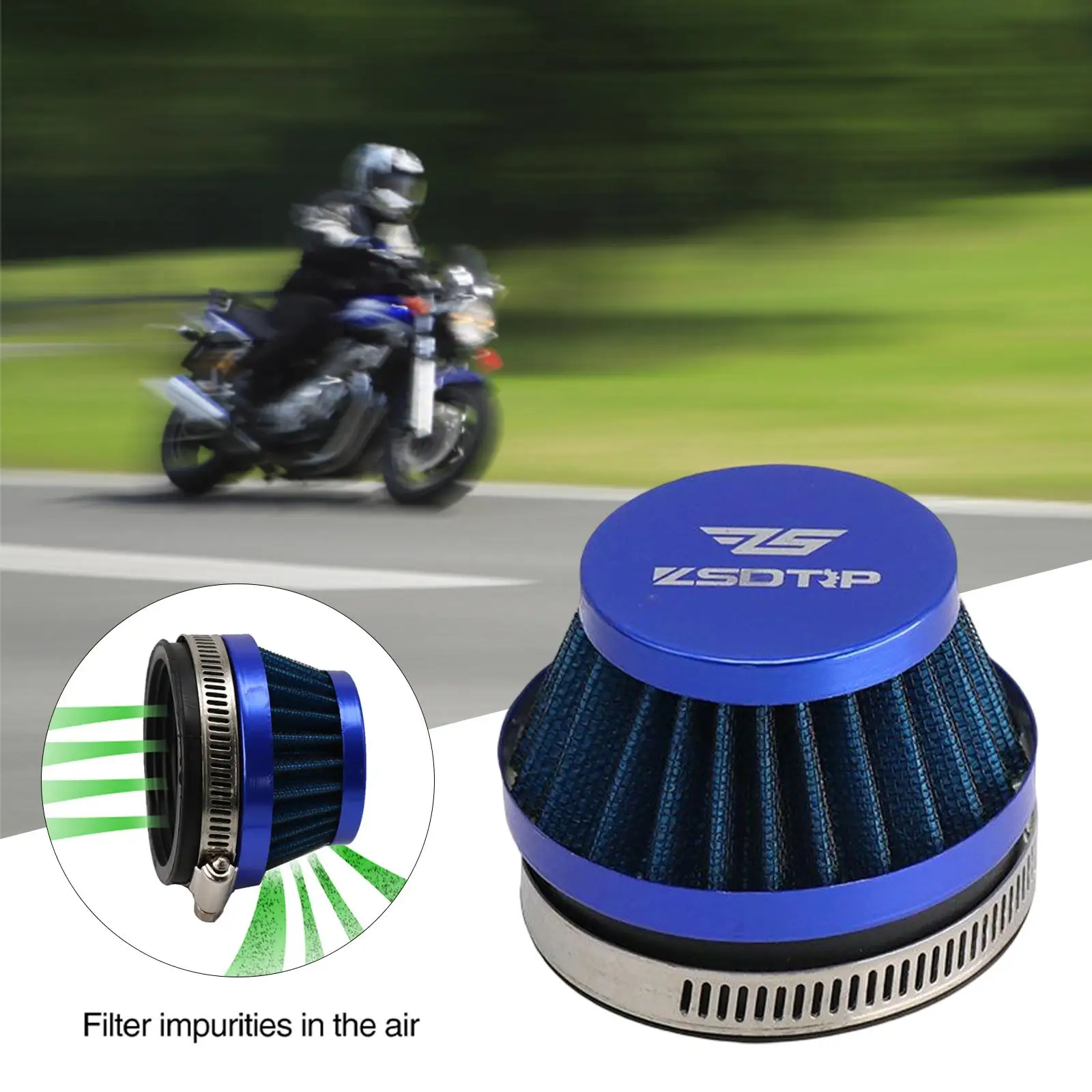 Universal Motorcycle Air Filter Intake Cleaner Rubber Alloy Mushroom Head for Dirt Bike ATV Off Road Motocross