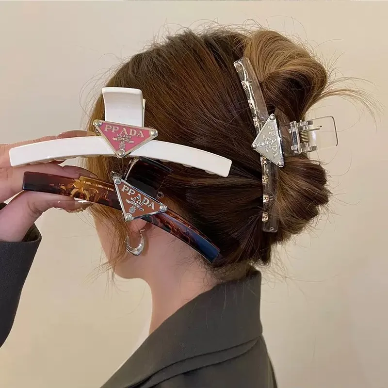 

New high-end luxury grab clip, large shark clip, women's braided hair clip, temperament hair grab hair accessory for women