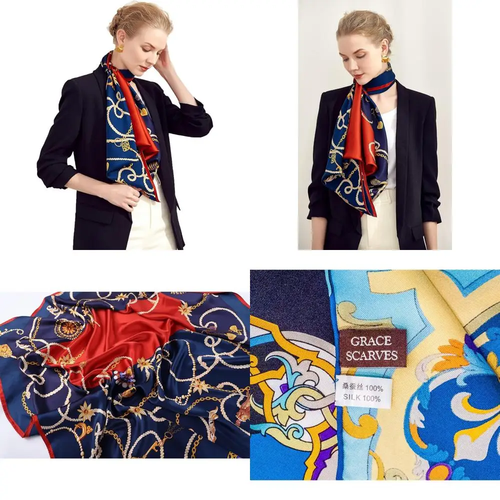 

Роскошные очень большие шелковые шарфы — XX-большой премиум-класса из 100% чистого шелка для моды и комфорта