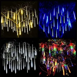 30Cm/50Cm 8 Buizen Nieuwjaar Led Meteor Douche Licht Kerst Decoratieve Lamp Voor Tuinboom Bruiloftsfeest Vakantie Decoratie