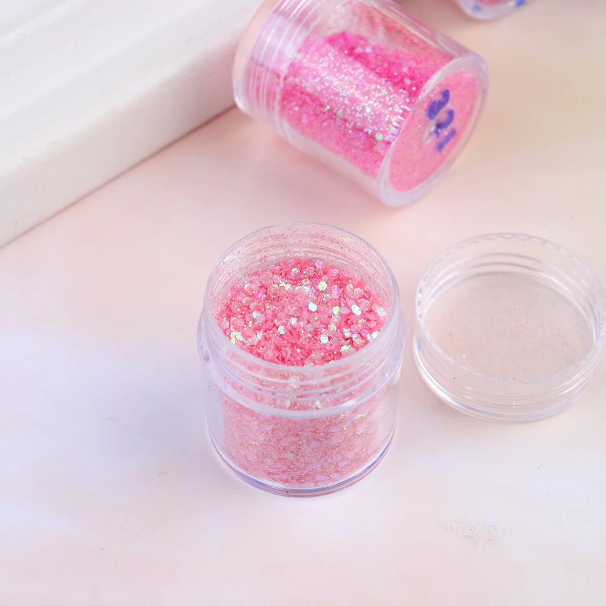 5 個ネイルグリッターパウダーミックス 1 ミリメートル 2 ミリメートル 3 ミリメートルスパンコールグラデーション軽量ナチュラルネイルディッピングスパンコールパウダースパンコールネイルディッピング