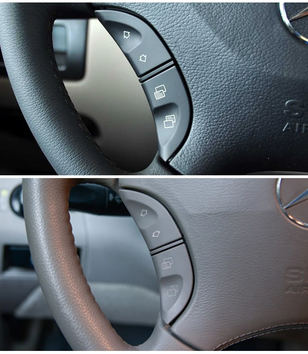1 Paar Schalterabdeckung für Lenkradsteuerungsknöpfe 2208210679 Lenkradtasten links rechts für Benz S CL-Klasse W220 W215 – Detail 7