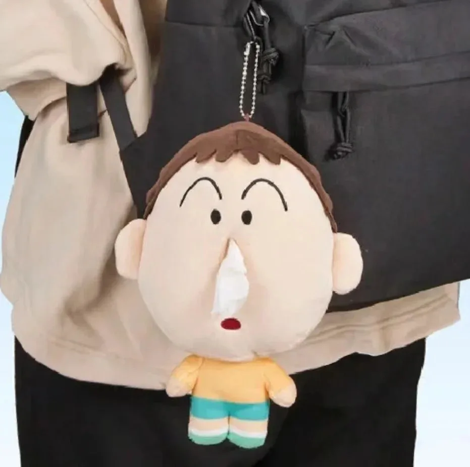 New Crayon Shin-Chan Boochan Action Figurine Tissue Box Lovely Doll Funny Keychain Bag Backpack Pendant Kids Children Decoration