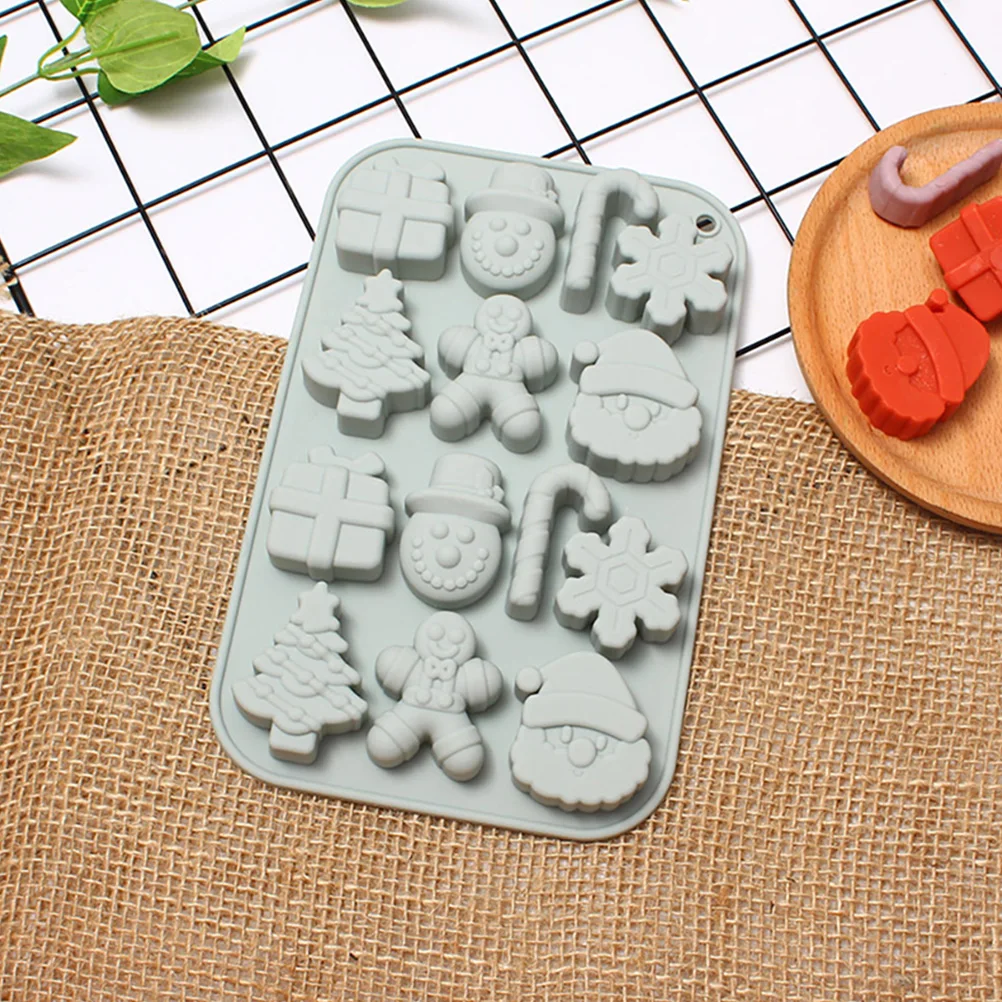 

2pcs Cake Baking Molds Silicone Chocolate Candy Christmas Holiday DIY Cookie Dessert Mold Easy Demoulding Gift