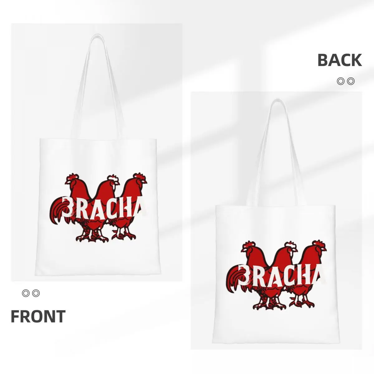 3RACHA Shopping Bags Canvas The Tote Bag Foldable for Ladies Shoulder Tote Travel Handbag