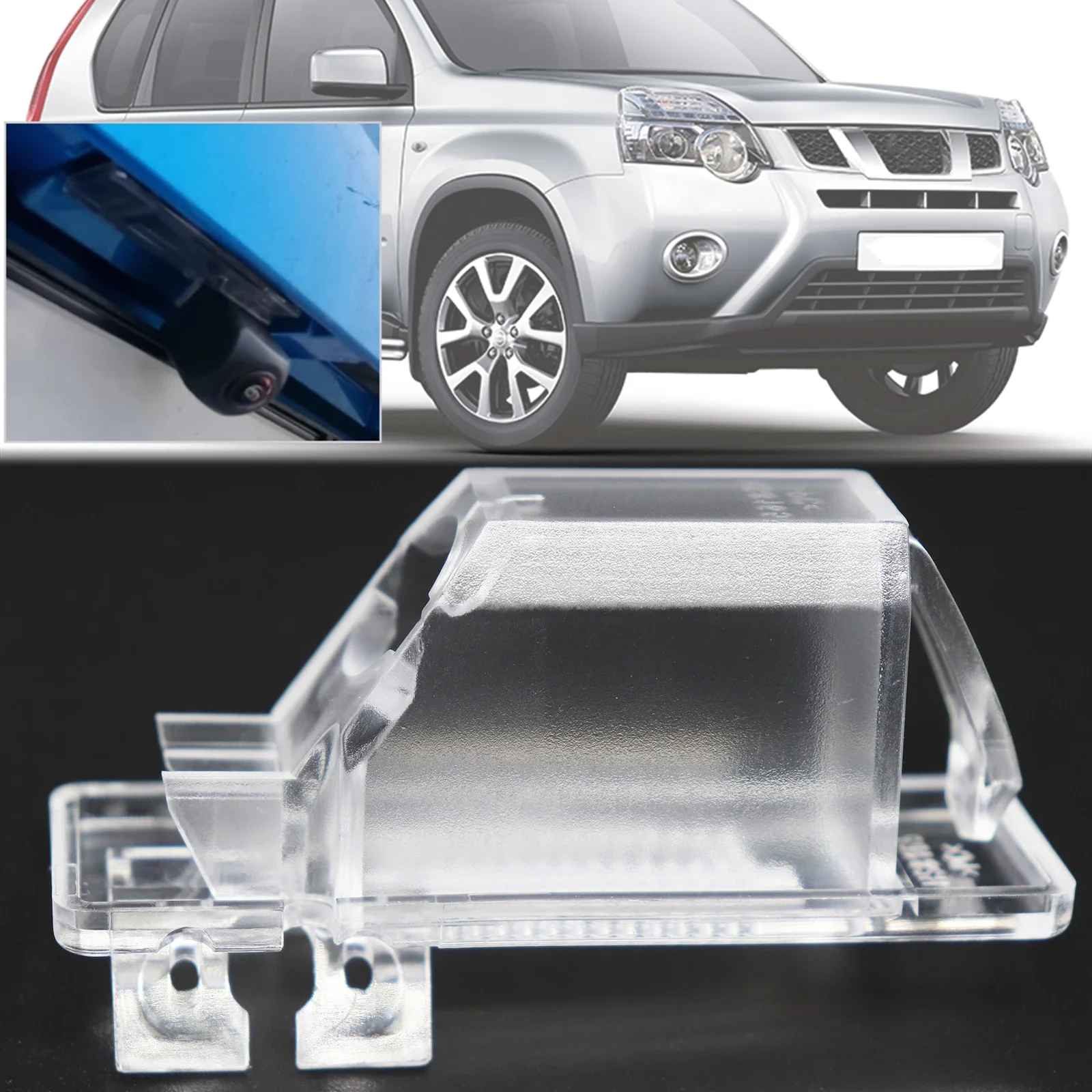 

For Nissan X-Trail T31 2007 2008 2009 2011 2012 2013 Parking Rear View Camera Bracket Cover Case Housing License Light Stand