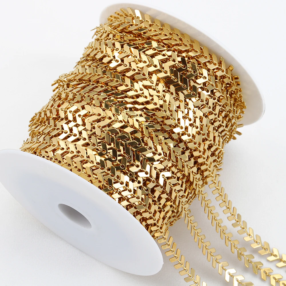 2meters 1meter Stainless Steel Gold Necklace Chains Aircraft Leaves Chain for Jewelry Making DIY Necklace Bracelet Accessories