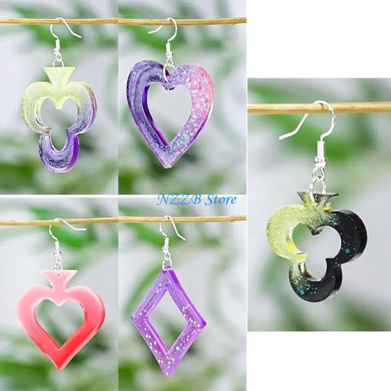 

T21F Красная персиковая слива цветы квадратной лопаты Серьги для орнаментов Силиконовая плесень для дефицита