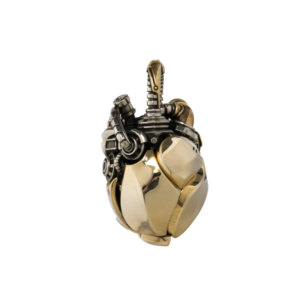 COPPERTIST.WU Mechanical Heart Pendant Necklace - Beating Heart Jewelry Steampunk Halloween Fidget Gift for Men Women