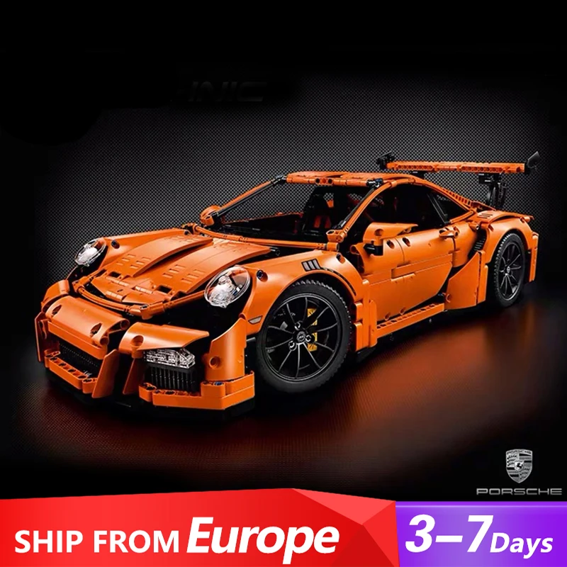 Tecnico MOC 42056 911 GT3 RS Supercar Racing SportsCar Car Model 2704PCS Building Blocks Brick Puzzle Toys for Adult Kids Gift