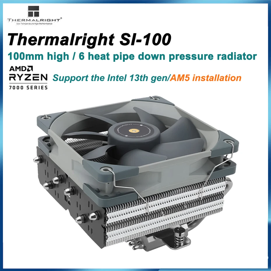 

Thermalright SI-100 White Pure Copper 6 Heat Pipe CPU Cooler AGHPIII Push Down Radiator For Intel LGA1700 115X 1200 2011 AM4 AM5