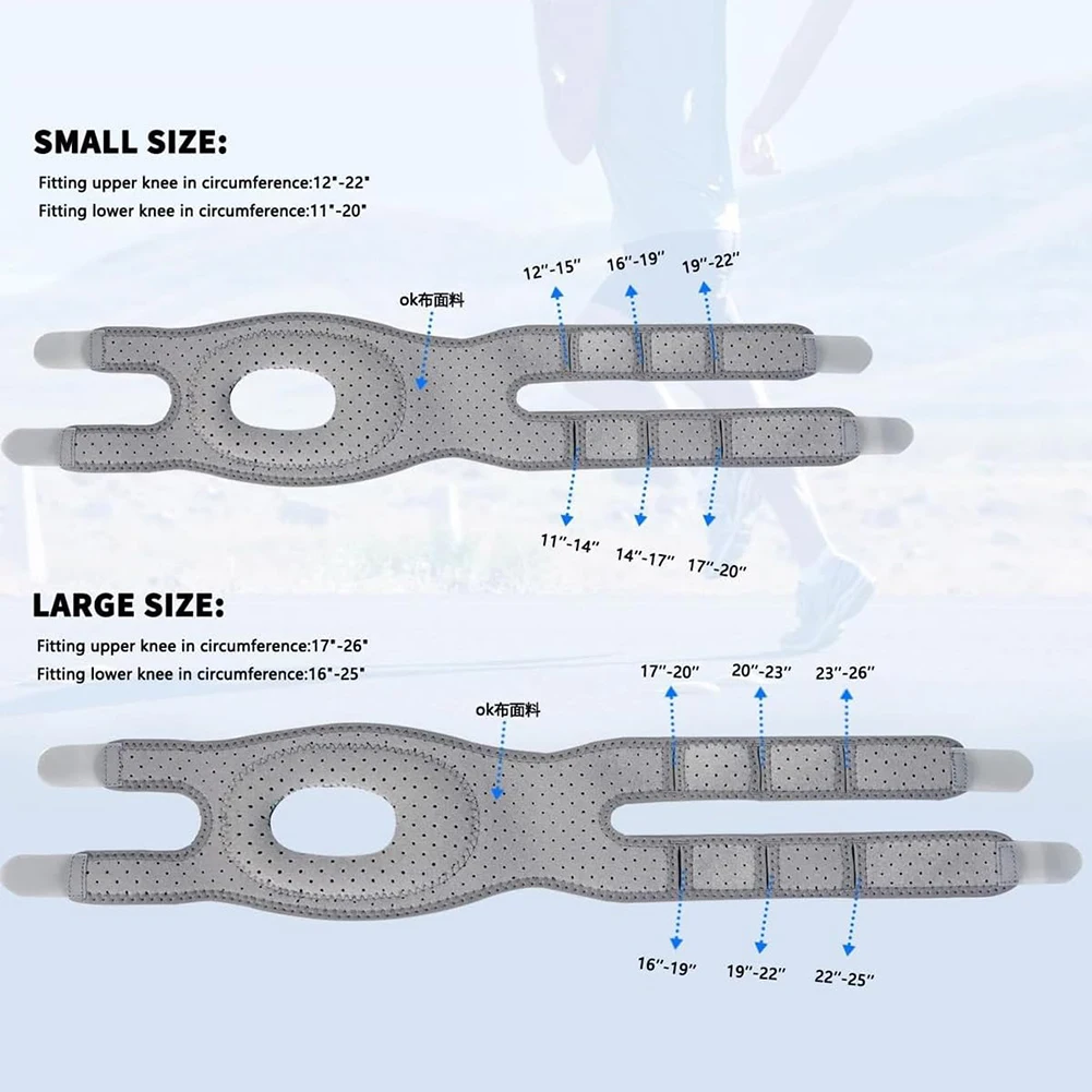 Patella Knee Brace Adjustable Knee Support Wrap Patella Tendon Knee Strap for Arthritis Joint Ligament Injury