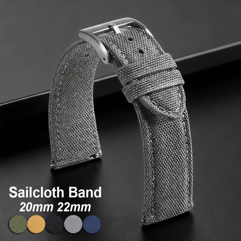 

Sailcloth Watch Straps 20mm 22mm Watch Bracelet for Omega Two-Sided Nylon Watch Band Quick Release Wristband Belt for Men Women