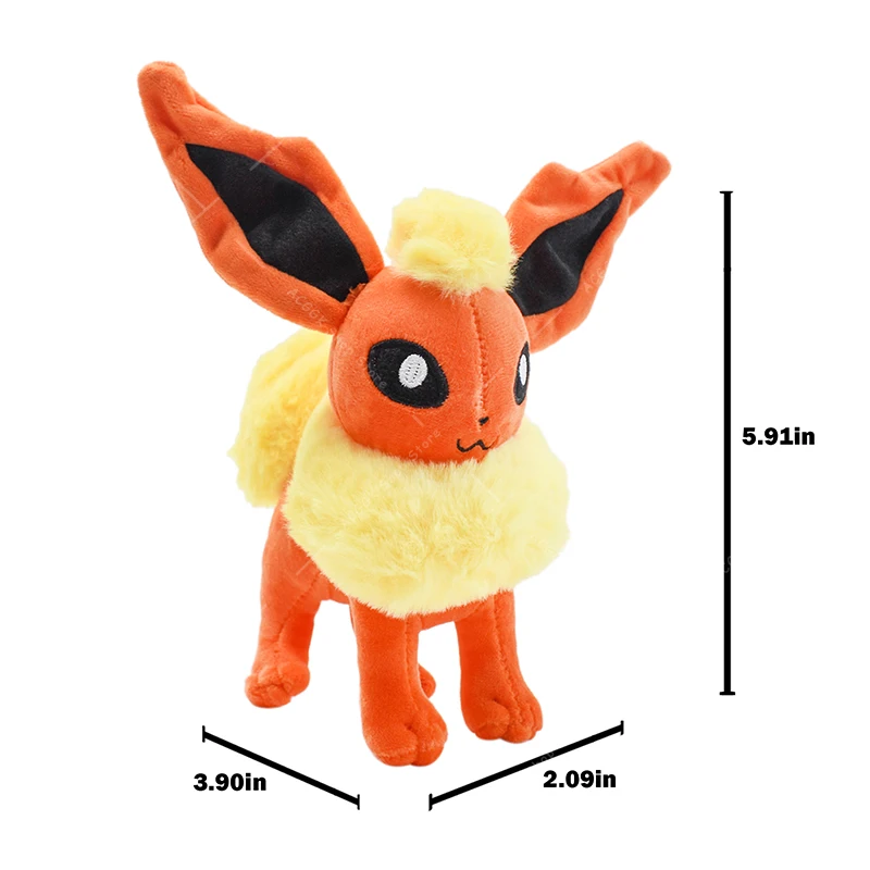 Anime Pokemon Flareon Plush Toy Flareon Cotton Stuffed Dolls Kawaii Cartoon Peluches Collection Gift