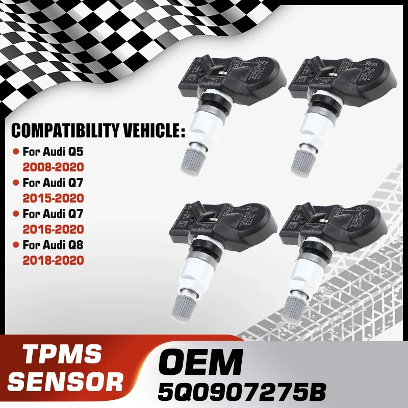 

TPMS Tire Pressure Sensor Monitoring System For Audi Q5 2008-2020 Audi Q7 2015-2020 Audi Q7 2016-2020 Audi Q8 2018-2020 433 MHz