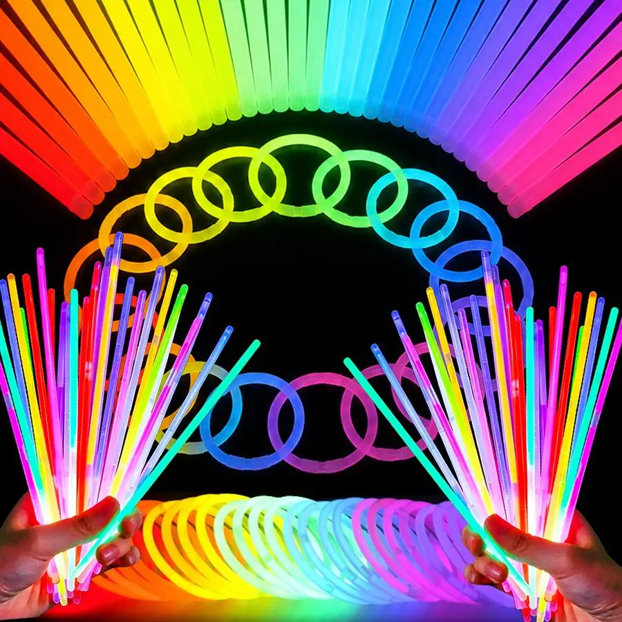 50/60/80/100/120 Stück Leuchtstäbe, langlebige Neon-Party-Leuchtartikel im Dunkeln leuchtend, Karneval, Geburtstag, Konzert, Dekoration XJM