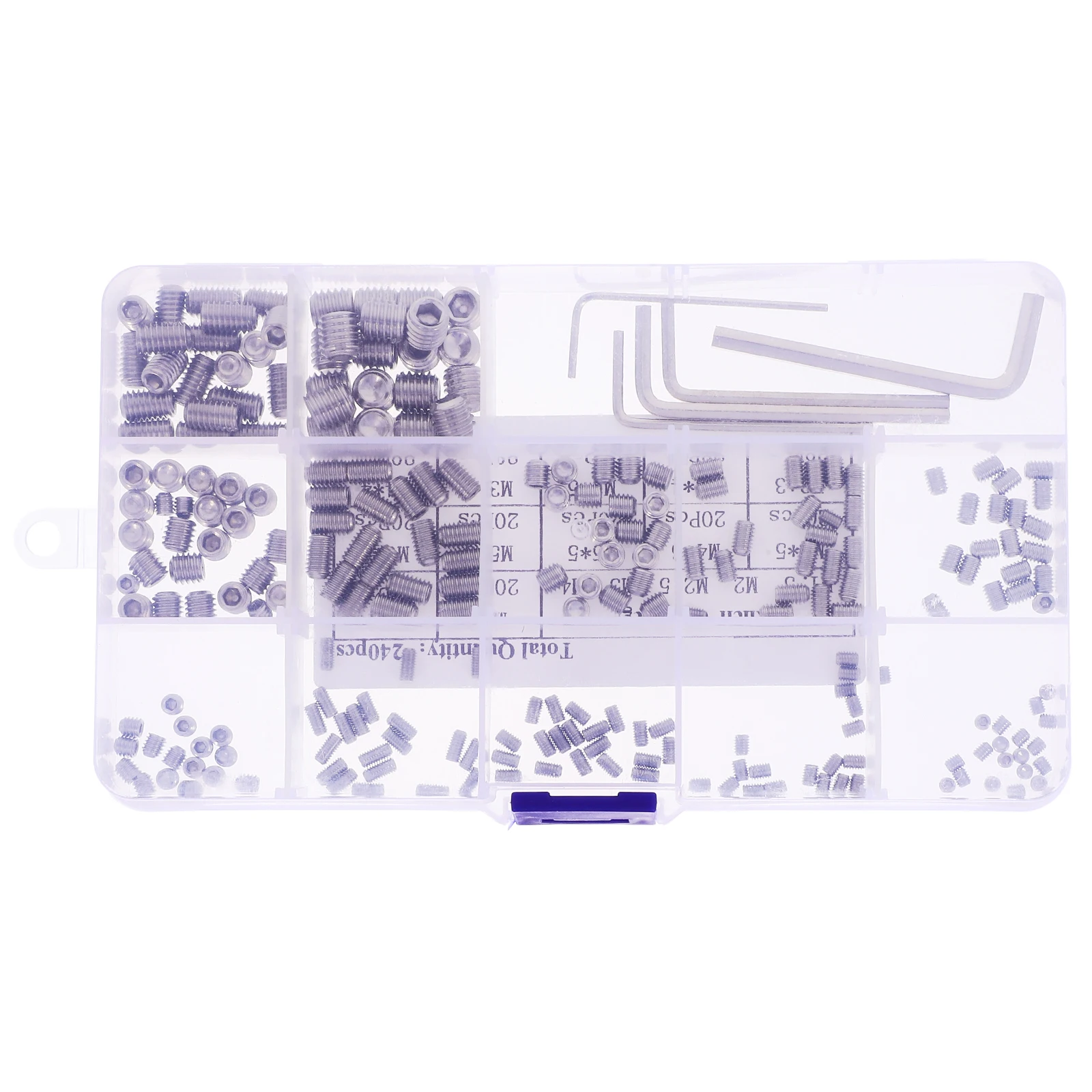 

1 set Stainless Steel Set Socket Grub Screws Metal Allen Screws for Door Handles Various Projects Assorted Sizes