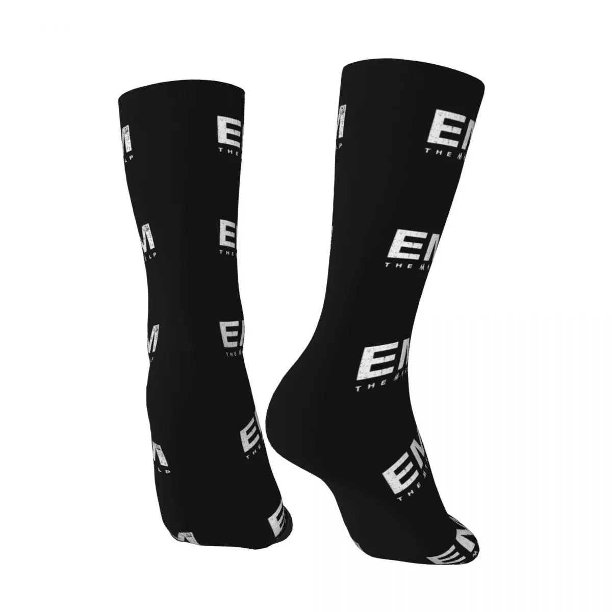 White Snake Men's Socks Vintage Harajuku Eminem Street Style Novelty Pattern Crew Sock