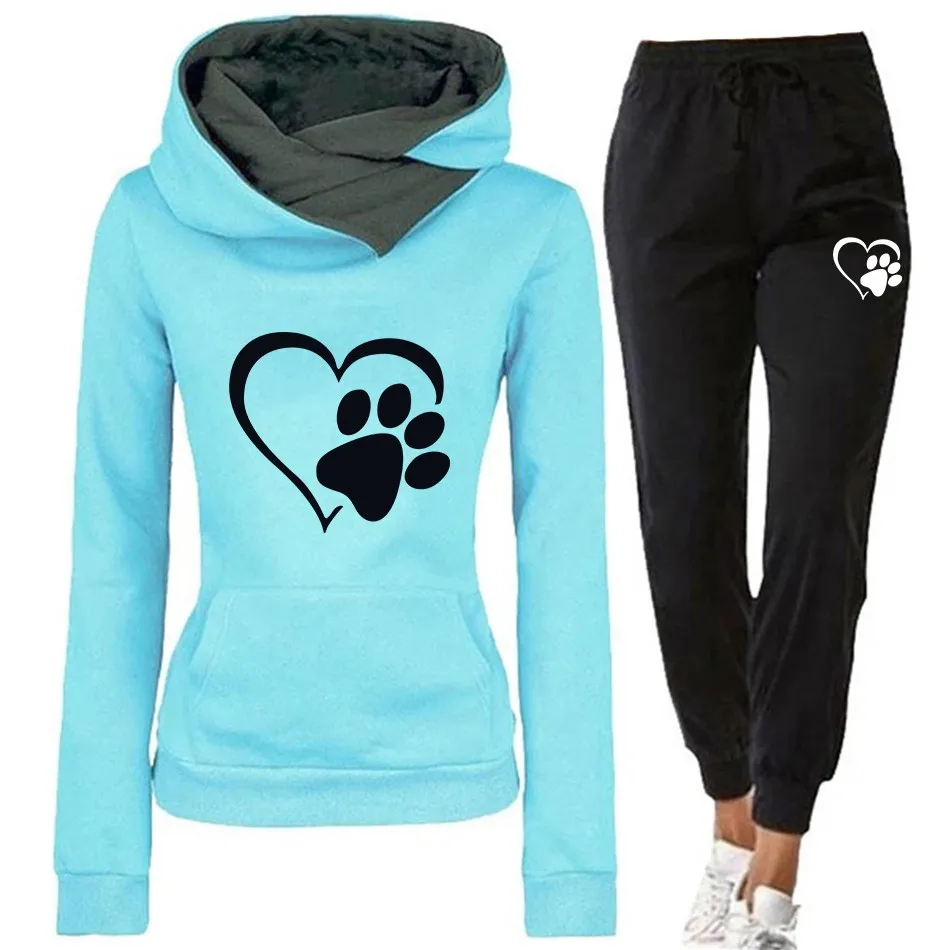 

Fashion Love Print Sports Suit for Men Casual Comfortable Breathable Long Pants Youthful Trendy Heart Patterned Gym Wear