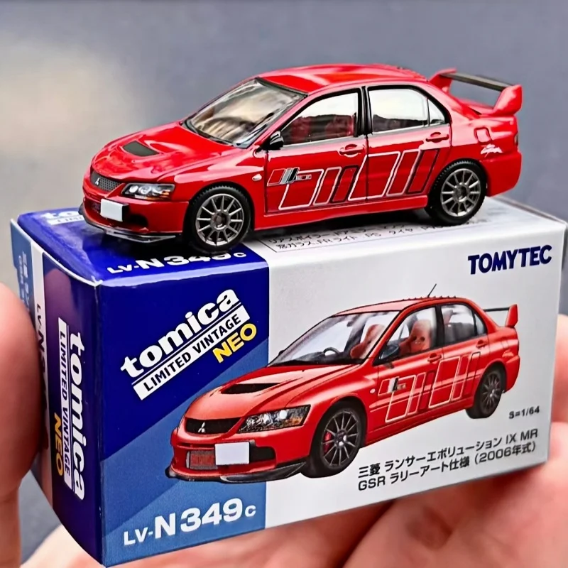 TOMYTEC TLV-N249c Mitsubishi GSR EVO IX Novena Generación EVO, Rojo, Aleación, Modelo de Coche de Simulación a Escala Micro, en Stock