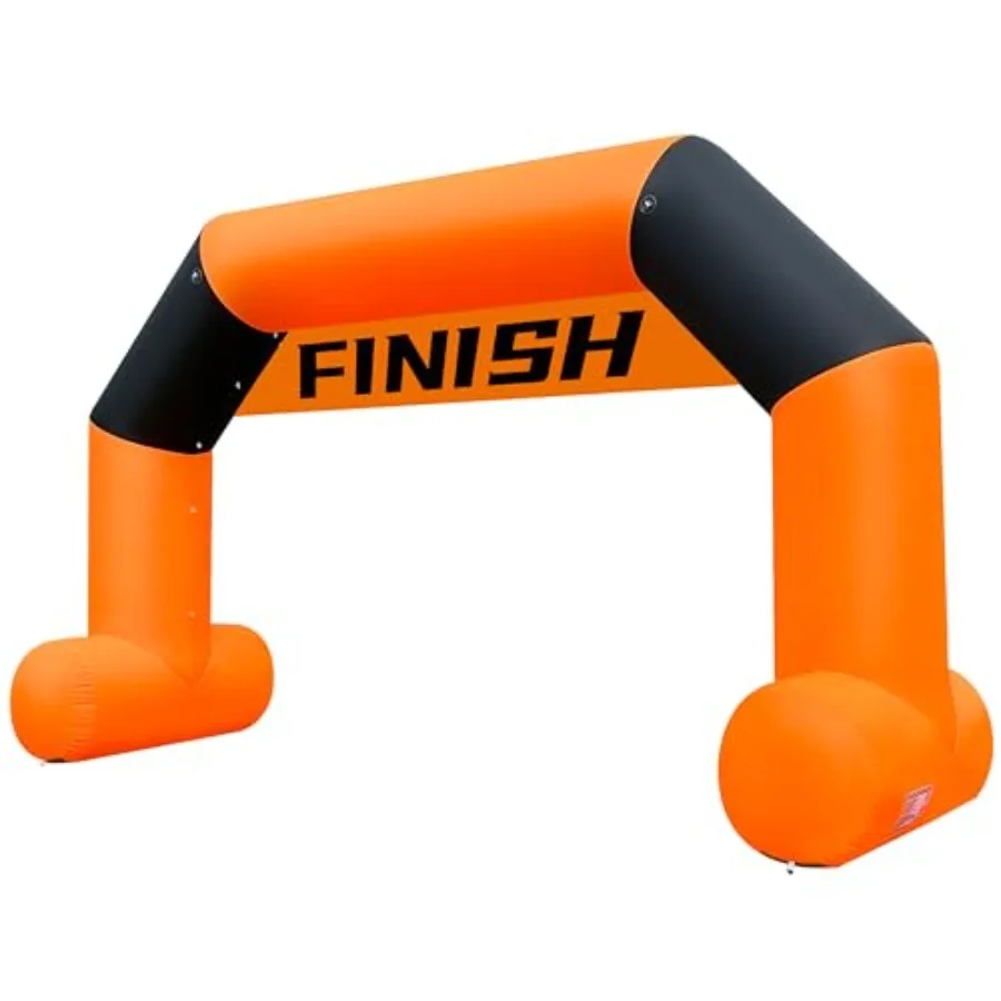 

Надувная арка 20 футов для забегов на 5 км, наружной рекламы и коммерции, оранжево-черная, шестиугольная, с встроенным вентилятором 150 Вт