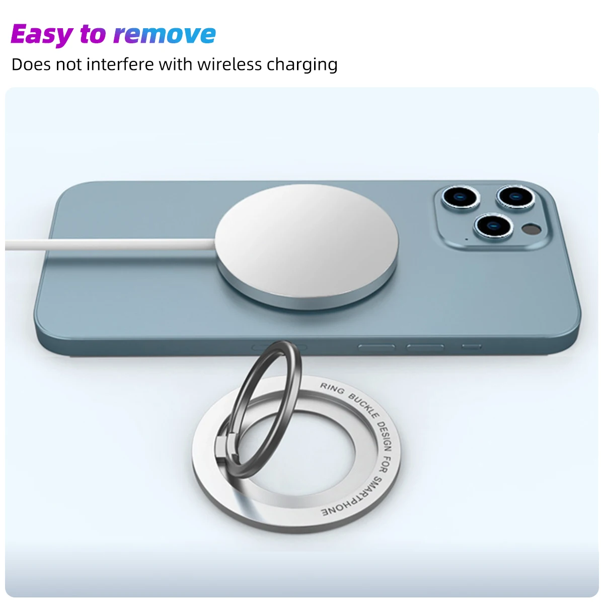 حامل هاتف مغناطيسي حامل مقبس البنصر المغناطيسي لشحن لاسلكي Magsafe لهاتف IPhone14 13 12 Pro/Max حامل الهاتف المحمول