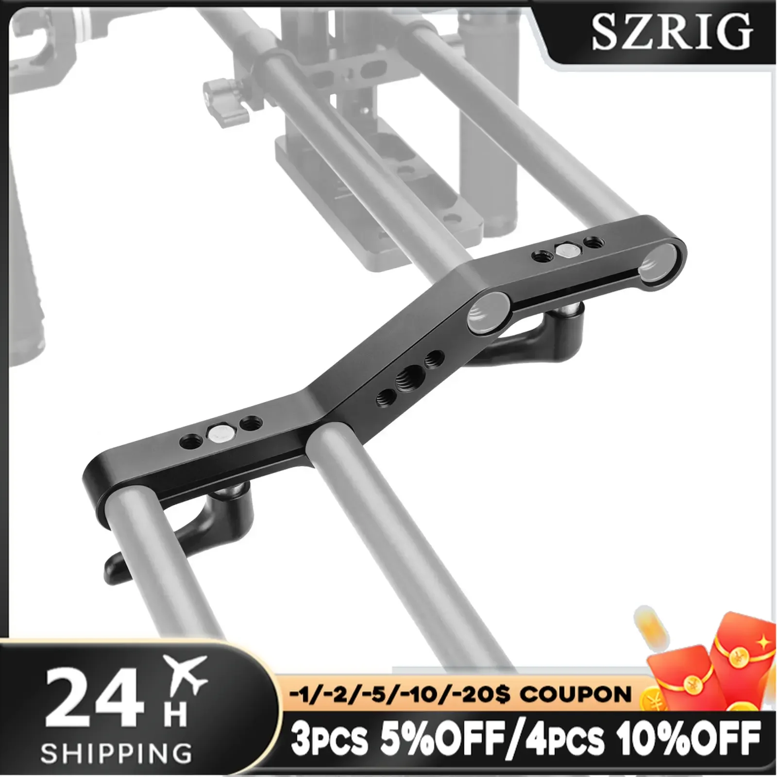 SZRIG Offset Z-Shape Railblock Clamp Bracket for 15mm Rod Support for 15mm Rail Support System Camera Accessories