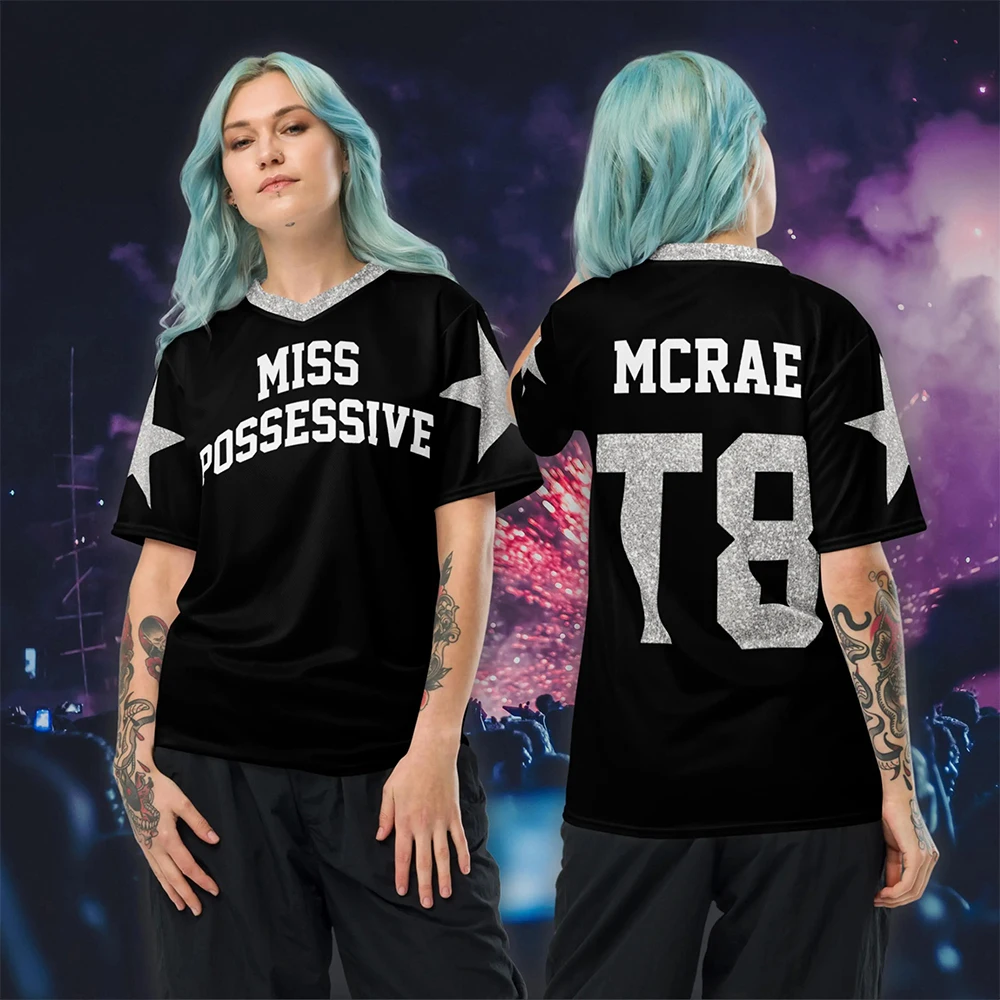 2025 New T8 Tate McRae Concert Fan T-Shirt Women's Y2K V-Neck Oversized Breathable Comfortable Shirt Men's Summer Sports Top