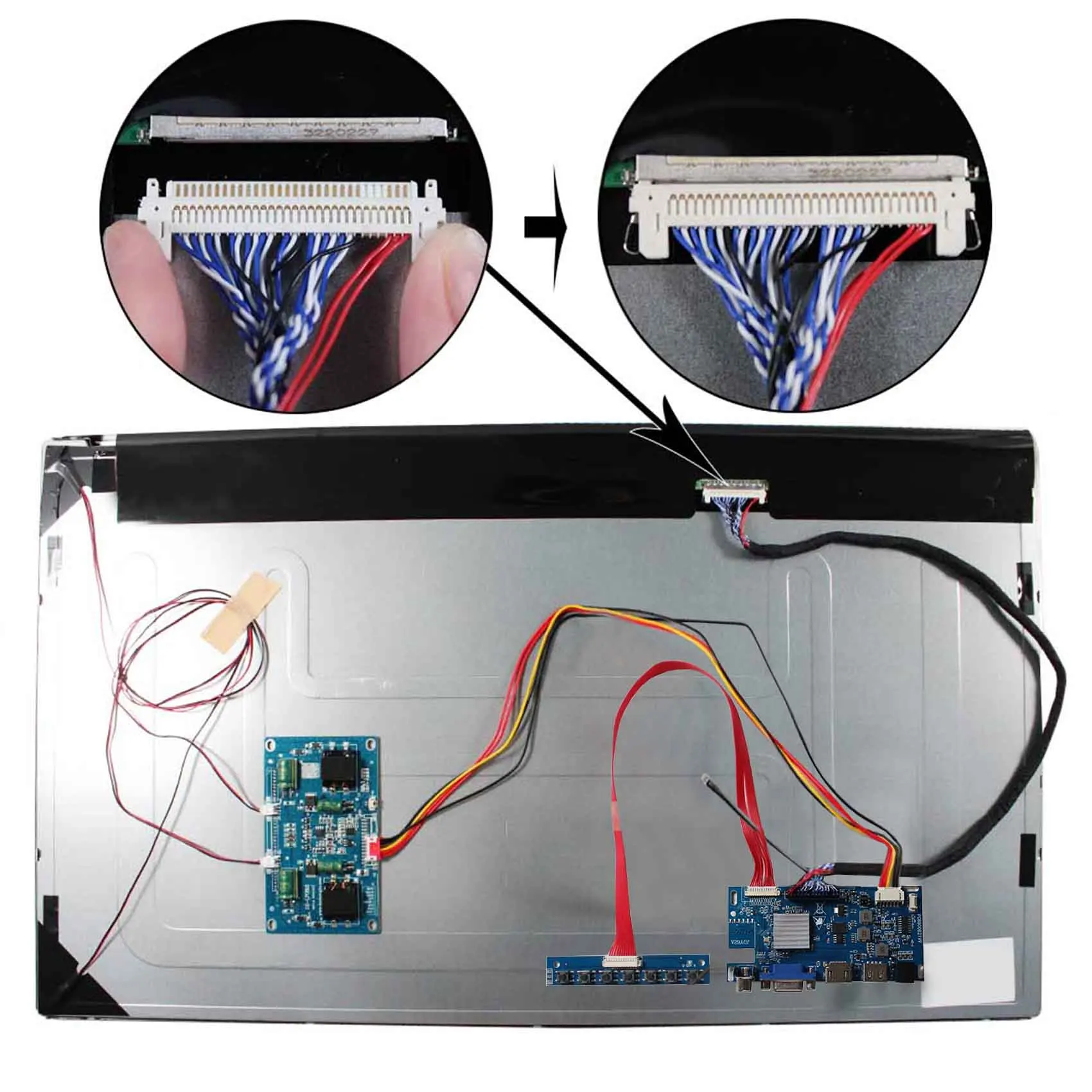 شاشة LCD للإعلانات مع لوحة تحكم USB ، شاشة خارجية ، Hd-Mi ، Vga ، Cvbs ، 1920x8080 ، لوحة 27 "، Nits