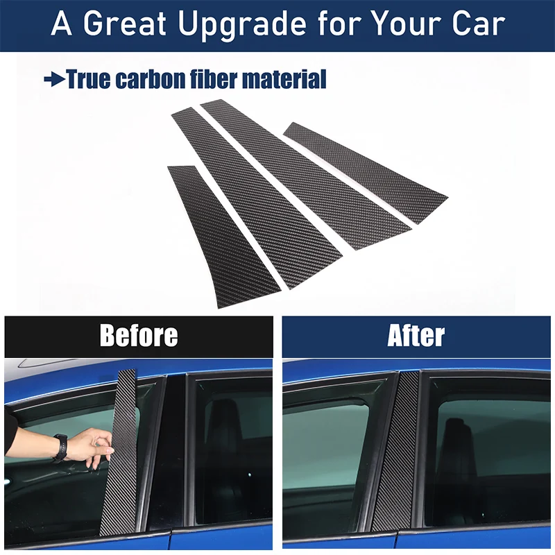 ل سيات ليون 2008 2009 2010 2011 2012 ألياف الكربون نافذة باب السيارة مركز B عمود آخر غطاء الكسوة ملصق اكسسوارات السيارات