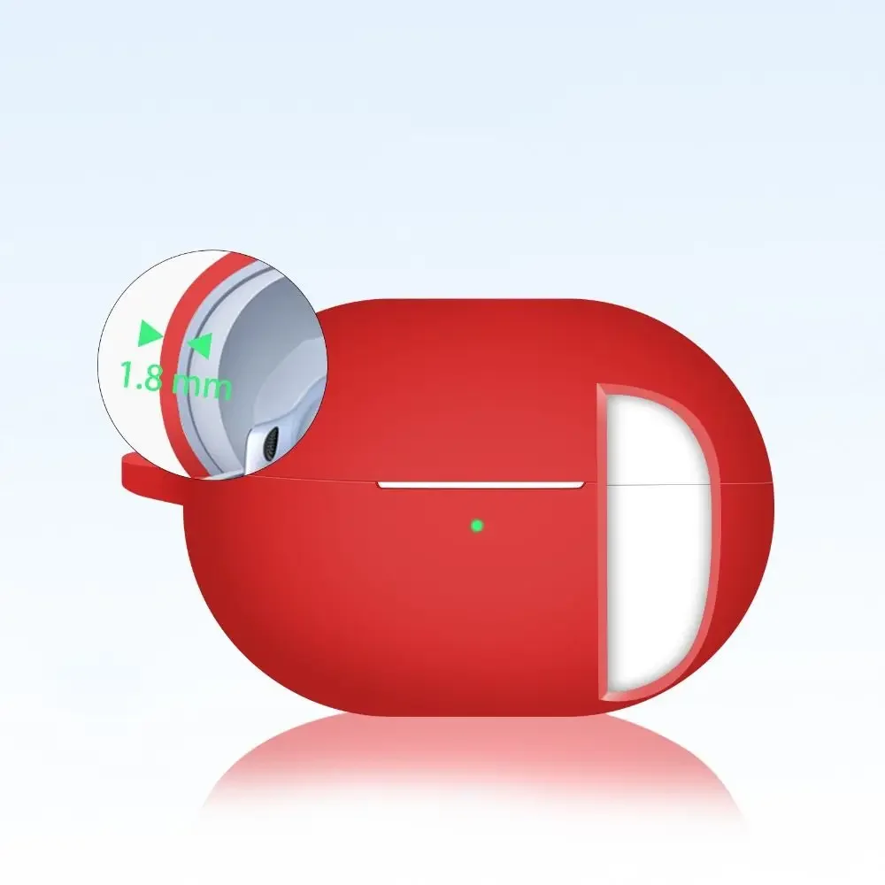 حافظة سماعة رأس واقية من السيليكون لهاتف هواوي Freebuds Pro 4 غطاء سماعة أذن ناعم مقاوم للصدمات ومضاد للخدش مع ملحقات خطاف