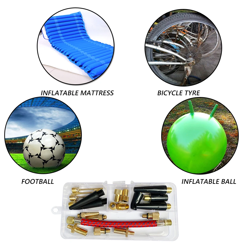 

Inflatable Tire Inflation Kit Connector Easily Installation Personal Hose Football Basketball Bicycle Bicycle Accessories