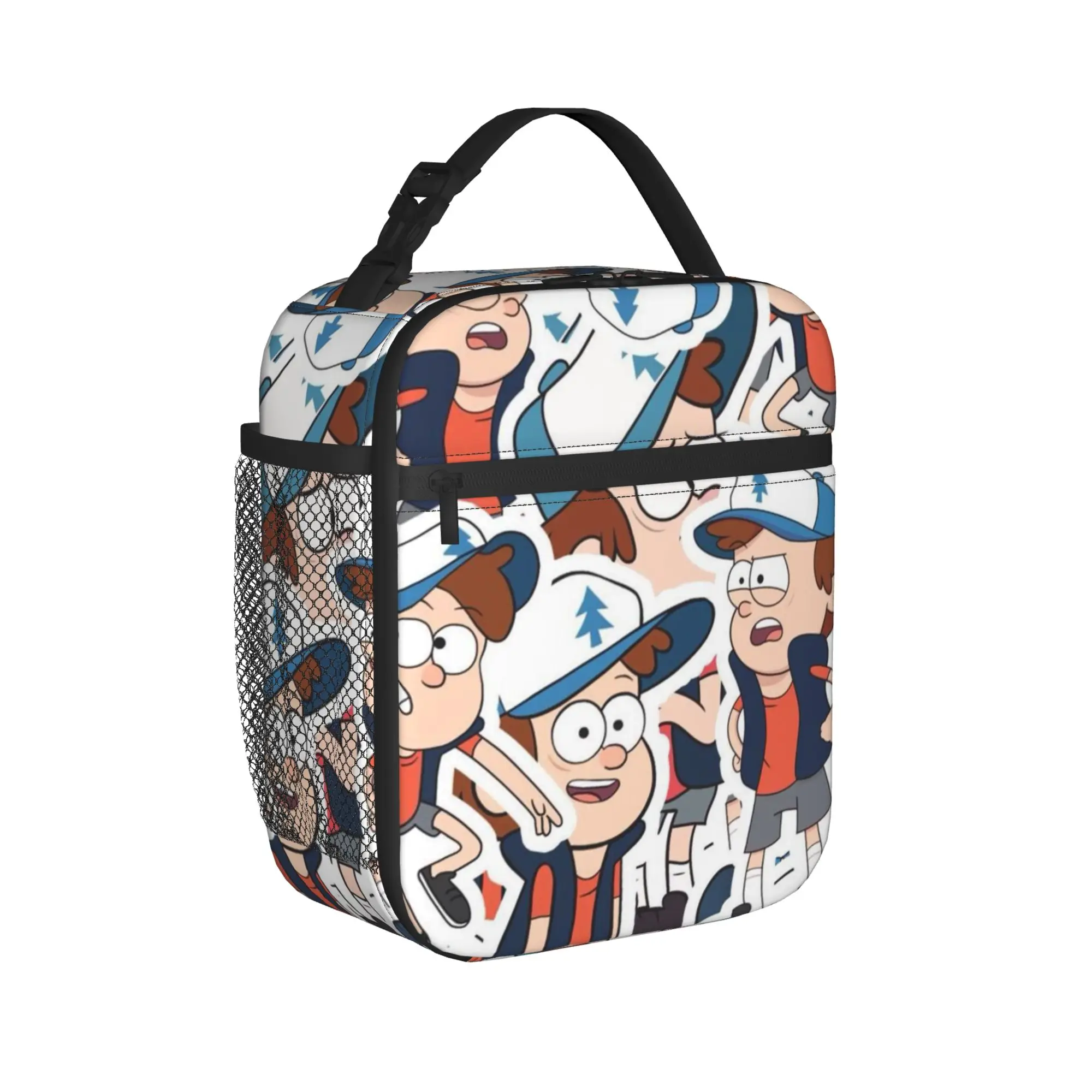 Gravitys Falls Insulated Lunch Bag for Men Women  Food Container Bags Portable Cooler Thermal Lunch Boxes For Travel