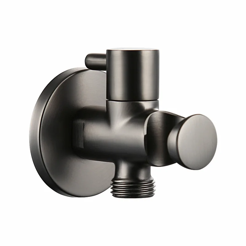 

Brass Wall-Mounted Faucet With Bracket Shower Toilet Spray Gun Switch Bathroom Accessory G1/2