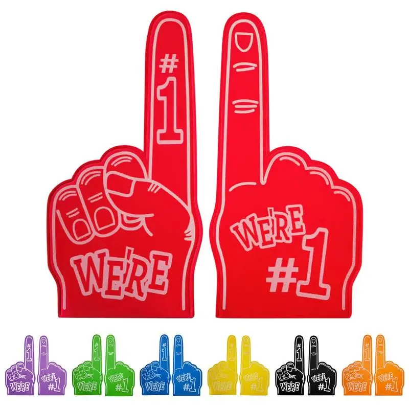 Universal Large Foams Fingers Cheerleading Props Hand Sports Event Cheering Palm Party Props Number 1 Foam Fan Finger