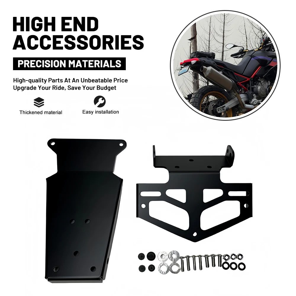 Suitable For Aprilia Tuareg 660 2021-2026 Motorcycle License Plate Bracket Holder LED Light Fenders Parts Tail Tidy Fender 2