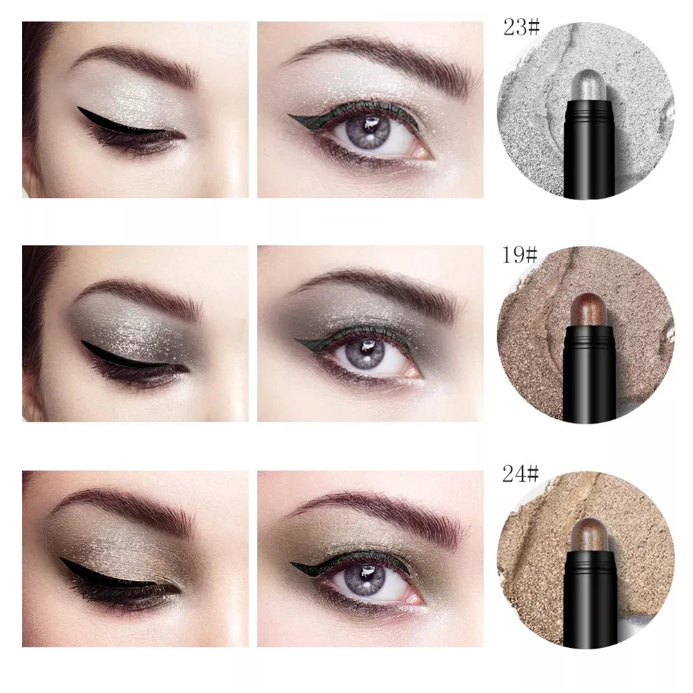 Sztyft do powiek Lazy Eyeshadow Stick Pearl Eye Makeup Wodoodporny, długotrwały, przenośny makijaż do oczu Narzędzie do makijażu do codziennego dojazdu do pracy dla kobiet