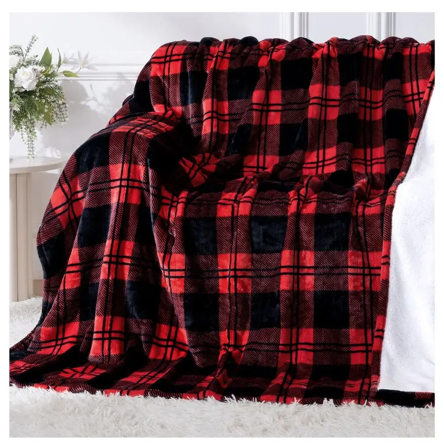 

Blanket Heated Twin Size62 x 84 Red Plaid Heated Blanket with 8 Heat Levels amp 10 Hours Auto Off, Fast Heating Blankets with ET