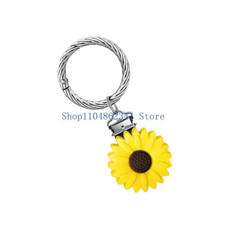 

5asd декоративная подвеска с цветком, зажим для шляпы, силиконовый брелок, аксессуар, прочный металлический зажим для кепок, на
