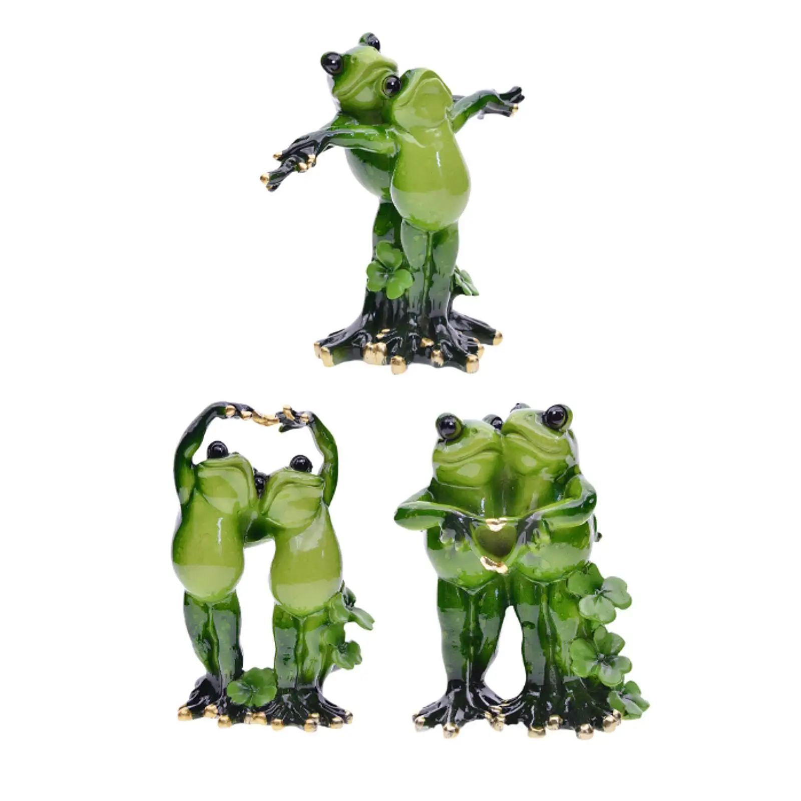 Ornament Versatile Newlyweds Valentine's Day Gifts Shelf Couple Frog Statue