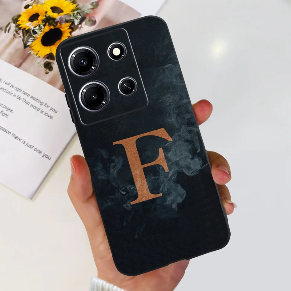 Per Infinix Note 30i custodia X6716 2023 Cover Fashion Flower Letters custodia morbida in silicone per Infinix Note 30 Pro Note30 5G Capa