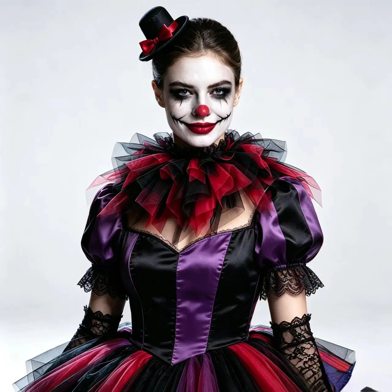 Black Multi‑layer Tulle Neck Collar Wrap, Anime Cosplay Costume Accessory, Neck Cover Prop for Halloween Carnival Party Dress‑up