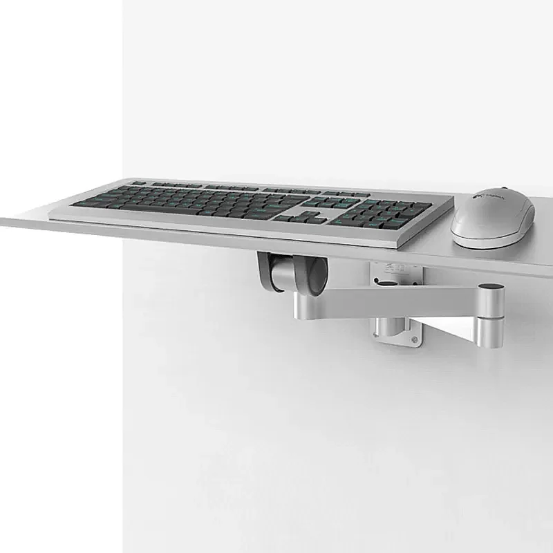 Wall Mounted Keyboard Holder Swivel Mouse Arm Stand Foldable Industrial Computer Shelf Rack