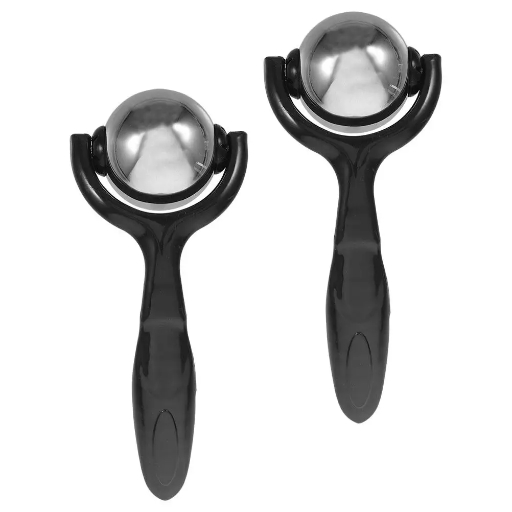 

2Pcs Stainless Steel Manual Massage Ball Set with Ergonomic Handle for Back Legs Feet Neck Shoulders Arms Fitness Therapy