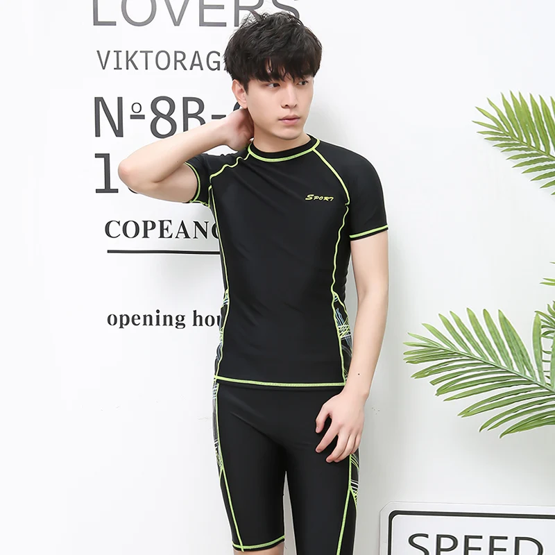 Wisuwore Men's Swimming Trunks Anti-embarrassment Professional Hot Spring Beach Suit Quick-drying Flat Corner Sports Suits